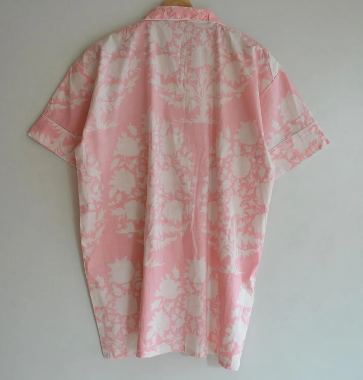 100% Pure Organic Cotton Summer Pajamas Set Light Weight Cotton Women's Beautiful Night Dress For Beach Wear Top