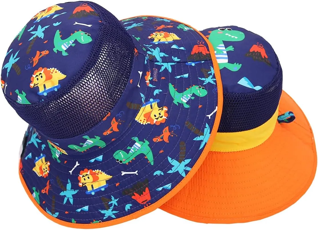 2 Pack Baby Sun Hat for Boys and Girls,Toddler Kids Summer Wide Brim Hats for Outdoor Outdoor Anti-UV