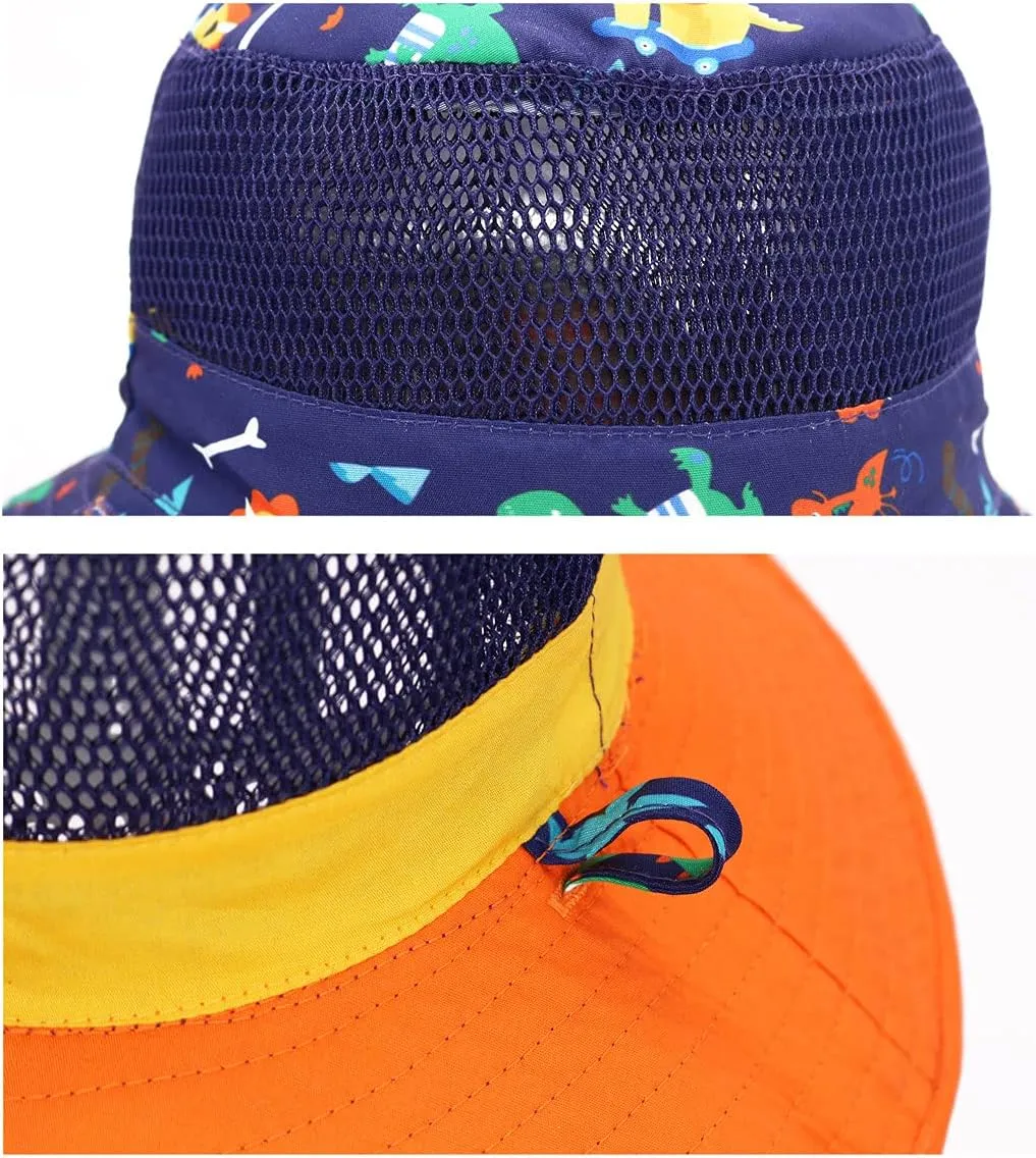 2 Pack Baby Sun Hat for Boys and Girls,Toddler Kids Summer Wide Brim Hats for Outdoor Outdoor Anti-UV