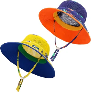 2 Pack Baby Sun Hat for Boys and Girls,Toddler Kids Summer Wide Brim Hats for Outdoor Outdoor Anti-UV