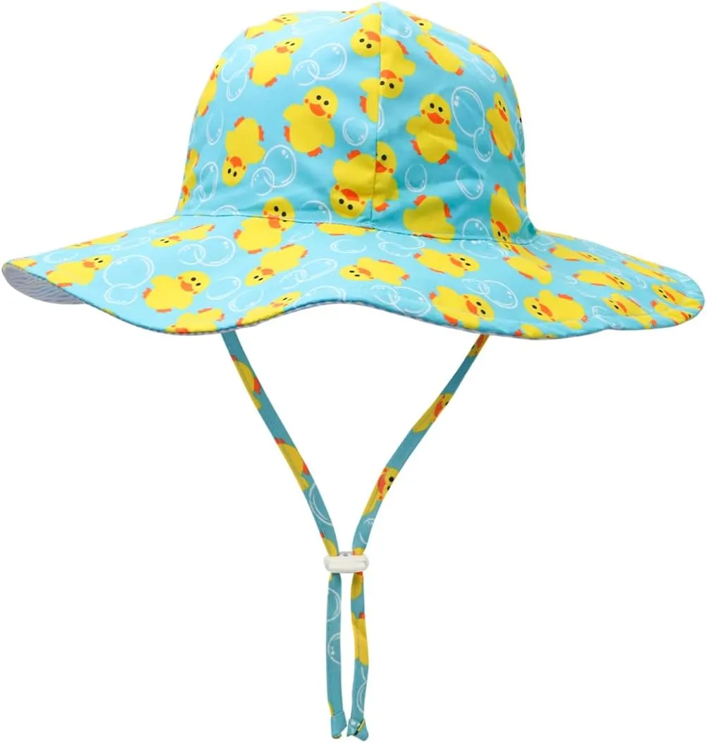 2 Pack Baby Sun Hat for Boys and Girls,Toddler Kids Summer Wide Brim Hats for Outdoor Outdoor Anti-UV