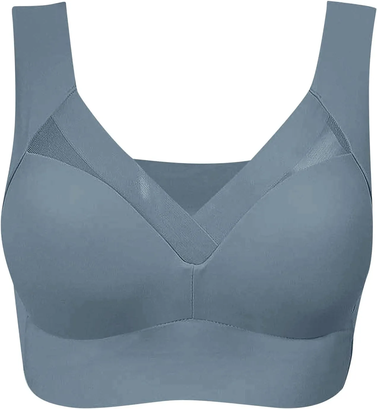 2025 Bra - Seamless Sexy Push Up Wireless Bra,Posture Correcting Bra for Seniors,Plus Size Ice Silk Gathering Bra