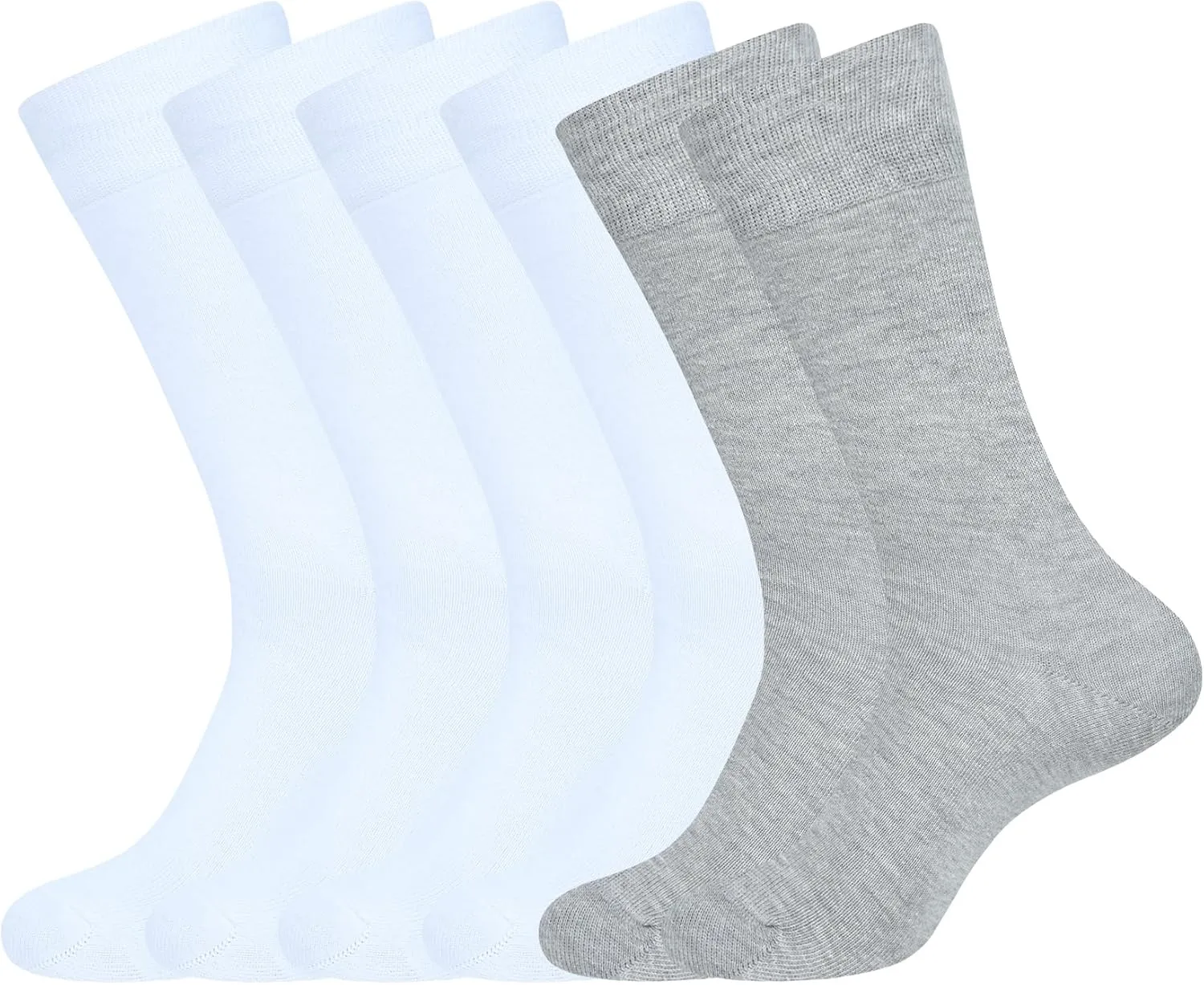 AJ DEZINES Mens Dress Socks - Plain Color- 3 Pack Combed Cotton - Dress Socks For Mens