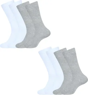 AJ DEZINES Mens Dress Socks - Plain Color- 4 Pack Combed Cotton - Dress Socks For Mens