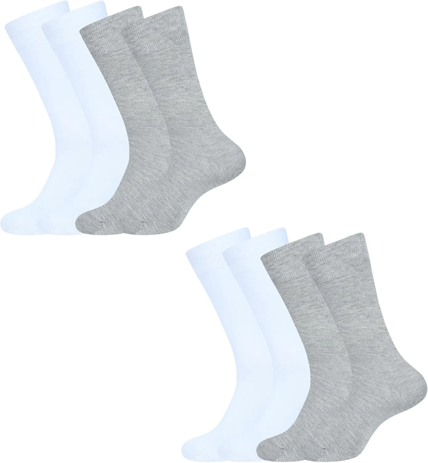 AJ DEZINES Mens Dress Socks - Plain Color- 4 Pack Combed Cotton - Dress Socks For Mens