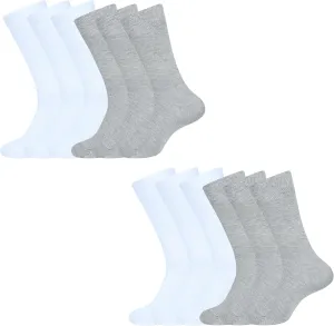 AJ DEZINES Mens Dress Socks - Plain Color- 6 Pack Combed Cotton - Dress Socks For Mens