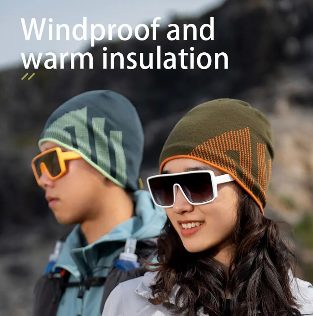 AONIJIE Merino Wool Knit Short Brim Knitted Hat for Men Women Protect Ear Warm Beanie Visor for Fall Winter Daily Headwear
