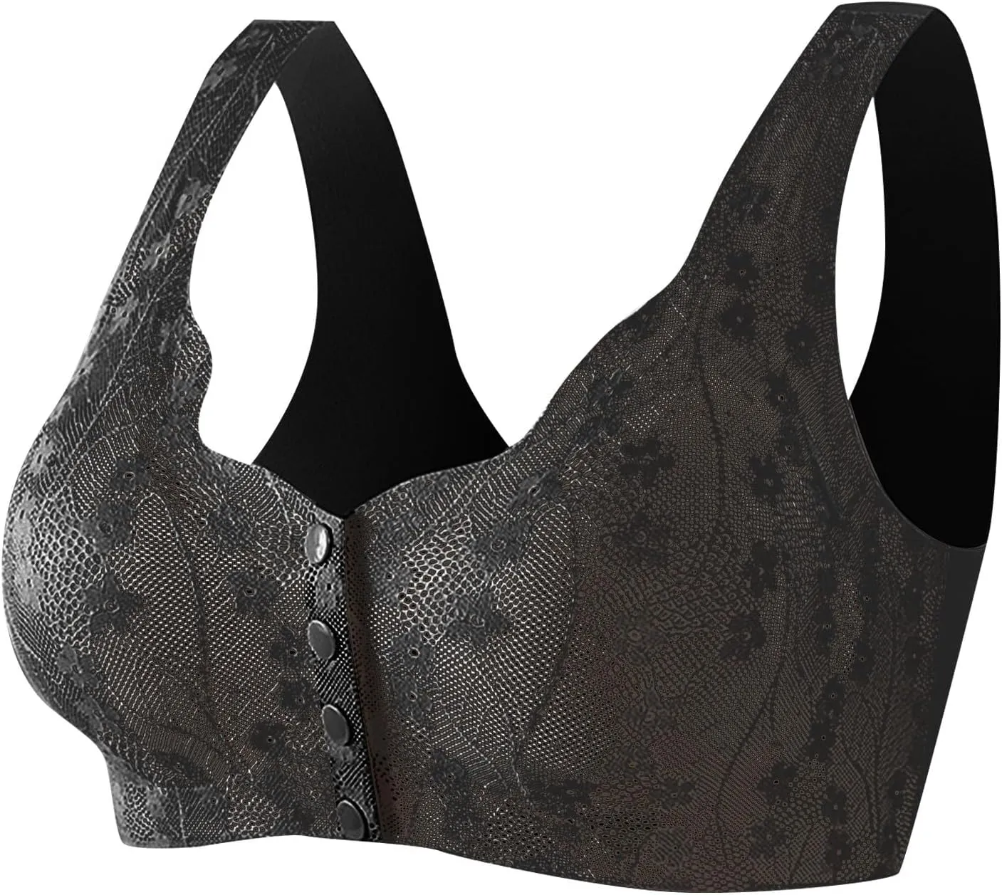 Bras for Older Women Front Closure No Underwire Supportive Bras Plus Size Push Up Bras Breathable Cotton Bras