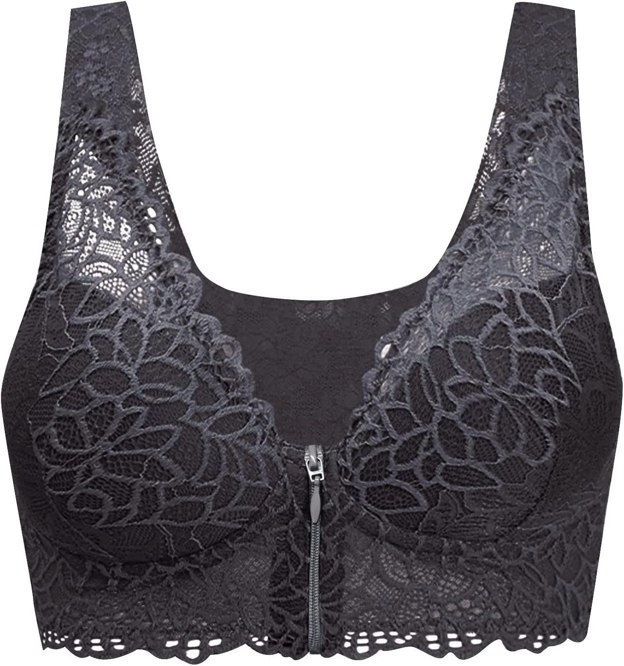 Bras for Women Front Closure Lace Everyday Bralettes Plus Size Full Coverage Push Up Convenient Front Close Hook Bras