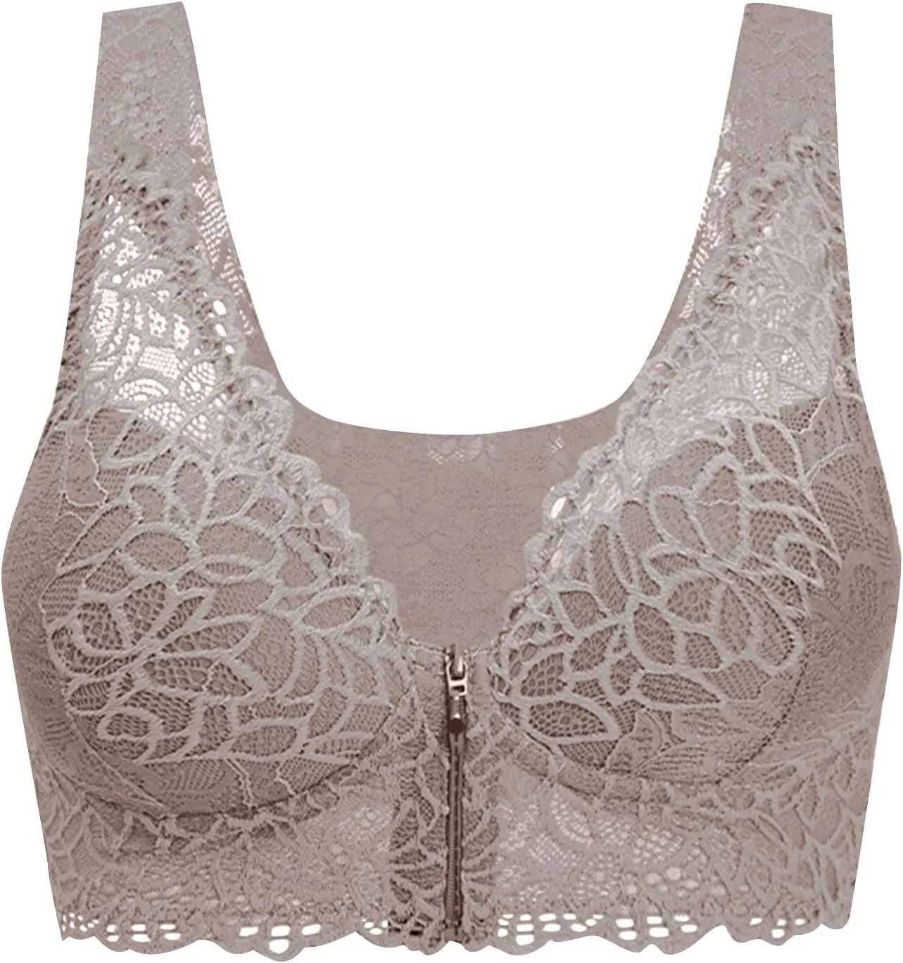 Bras for Women Front Closure Lace Everyday Bralettes Plus Size Full Coverage Push Up Convenient Front Close Hook Bras