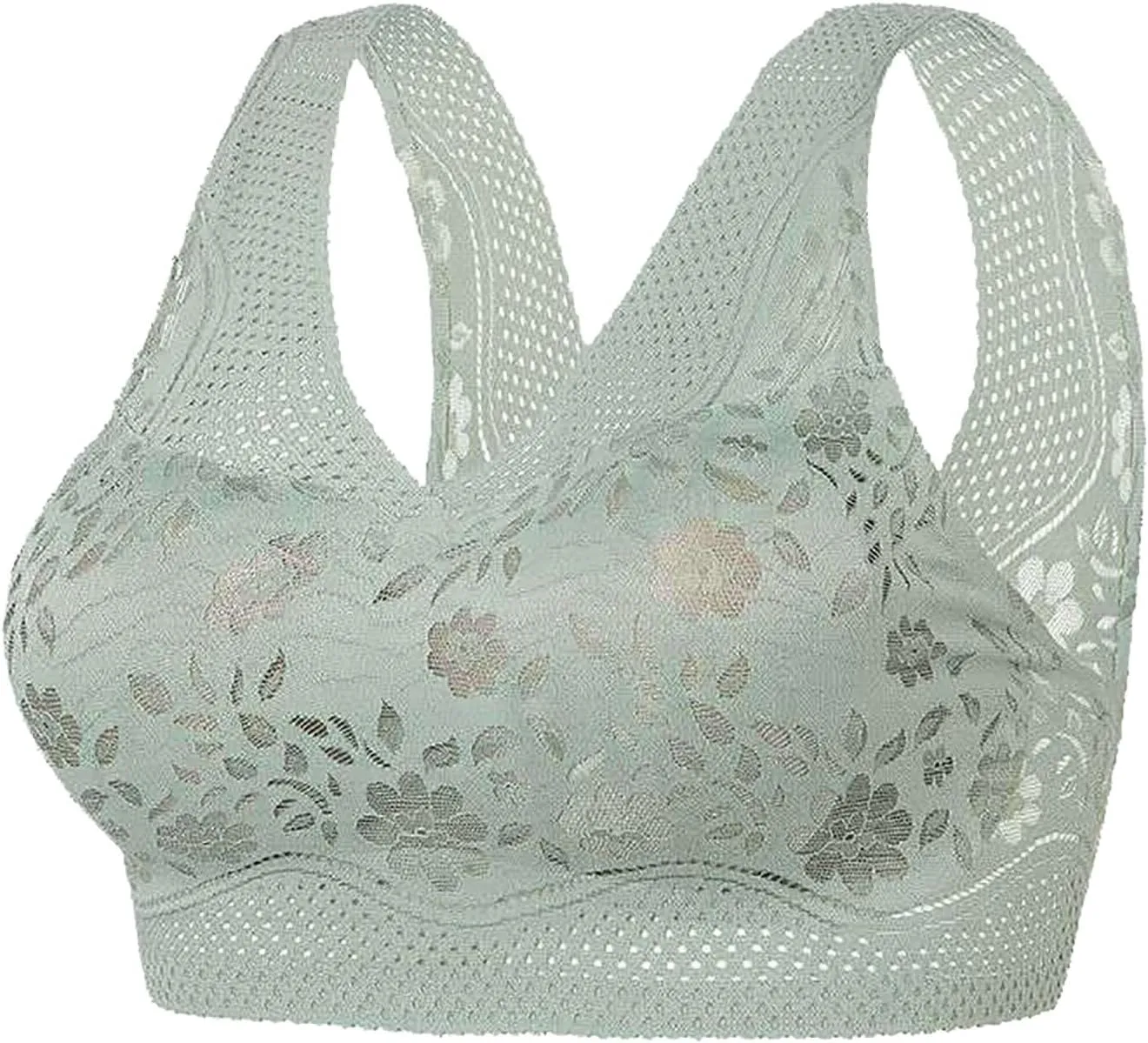 Bras for Women No Underwire V Neck Wireless Bra Push Up Seamless Bras Full Coverage Bralettes Everyday Bras