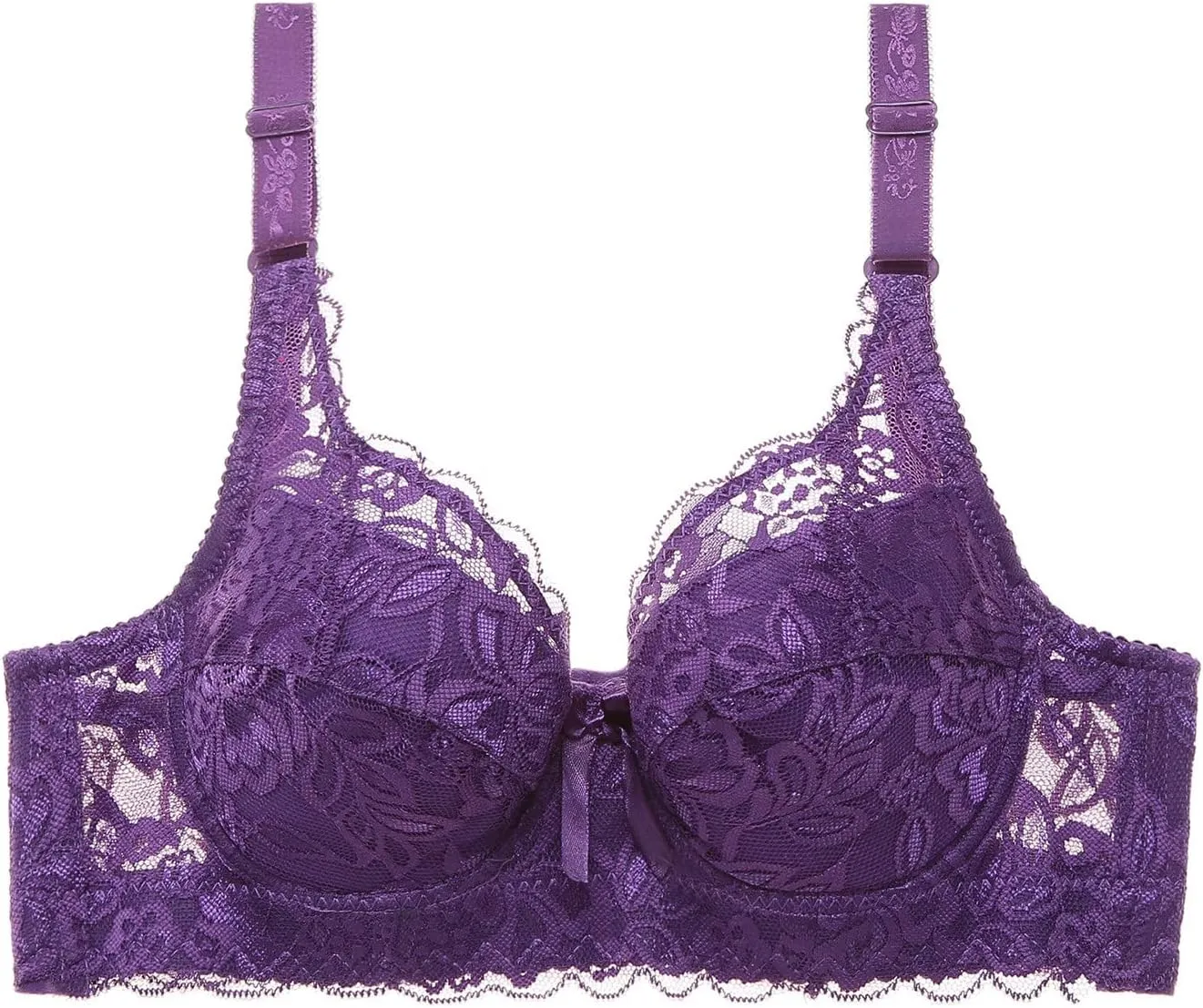 Bras for Women Wireless, Full Coverage T Shirt Bra No Underwire V Neck Lace Lift Bralette Comfort Seamless Bra