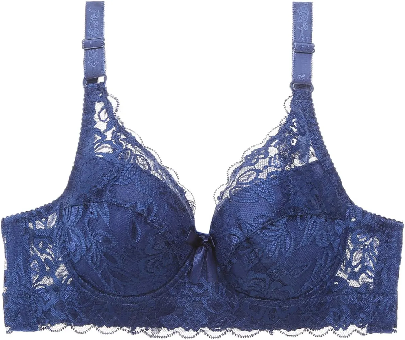 Bras for Women Wireless, Full Coverage T Shirt Bra No Underwire V Neck Lace Lift Bralette Comfort Seamless Bra