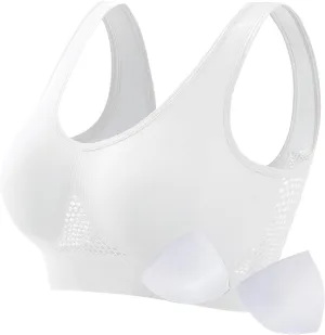 Breathable Cool Liftup Air Bra,Padded Sports Bra for Women,Womens Underwear Breathable Large Size Snug Bras No Steel Ring