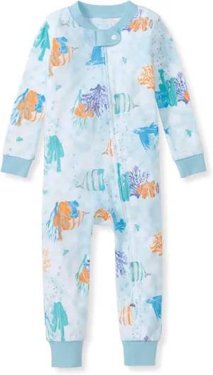 Burt's Bees Baby Boys Pajamas, One-Piece Footless Sleeper PJs, Non-Slip Snug Fit for Infants 12, 18, and 24 Months