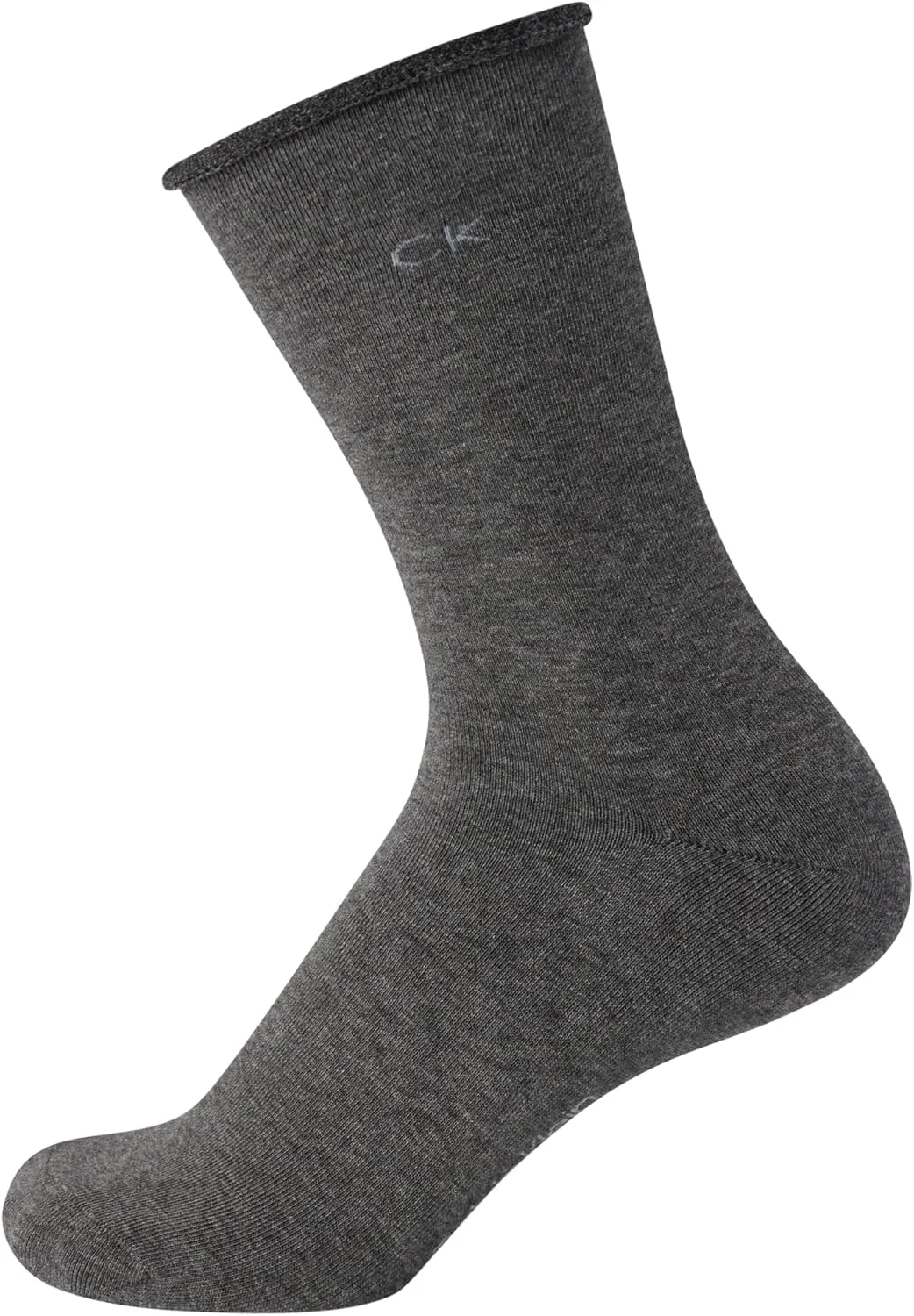 Calvin Klein Women's Crew Socks - 6 Pack Soft Cotton Blend Roll Cuff Mini/Mid Crew Dress Socks for Women (Shoe Size: 4-10)