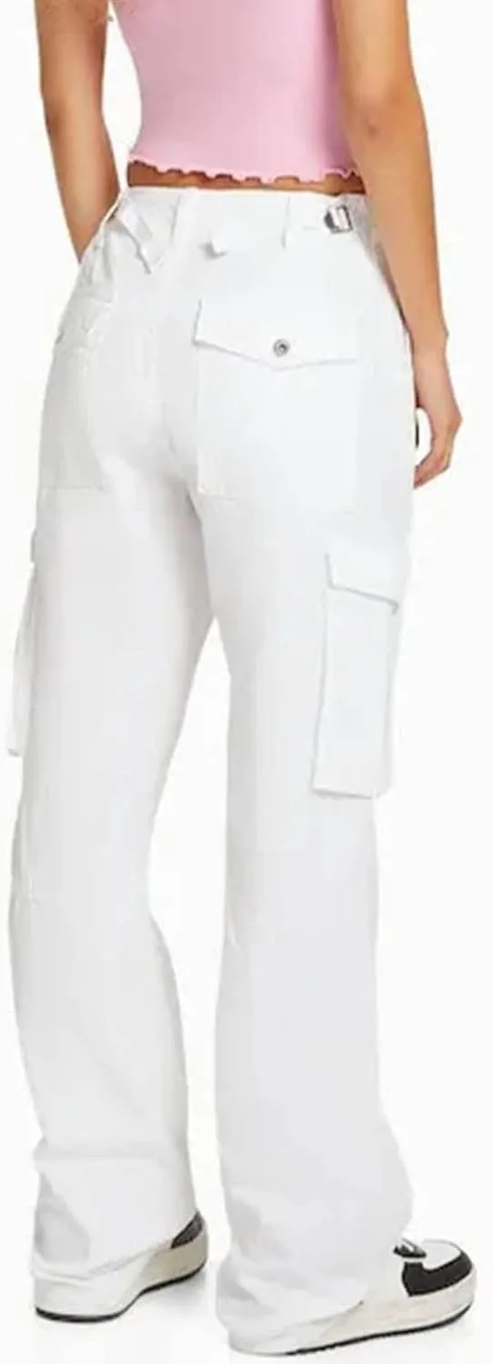 Cargo Pants for Women High Waist Multi Pocket Y2K Streetwear Combat Military Work Trousers