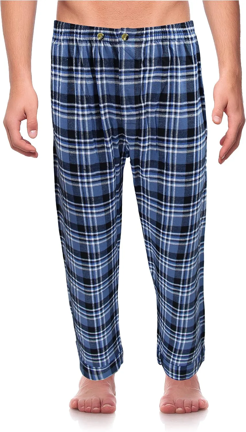 Casual Trends Classical Sleepwear Mens 100% Cotton Flannel Pajama Set,