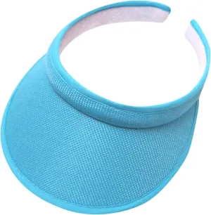 Child Wide Big Brim Visor Boys Girls Sun Hat Clip On Visors Adjustable UV Protection Cloth Covered Summer Beach Cap