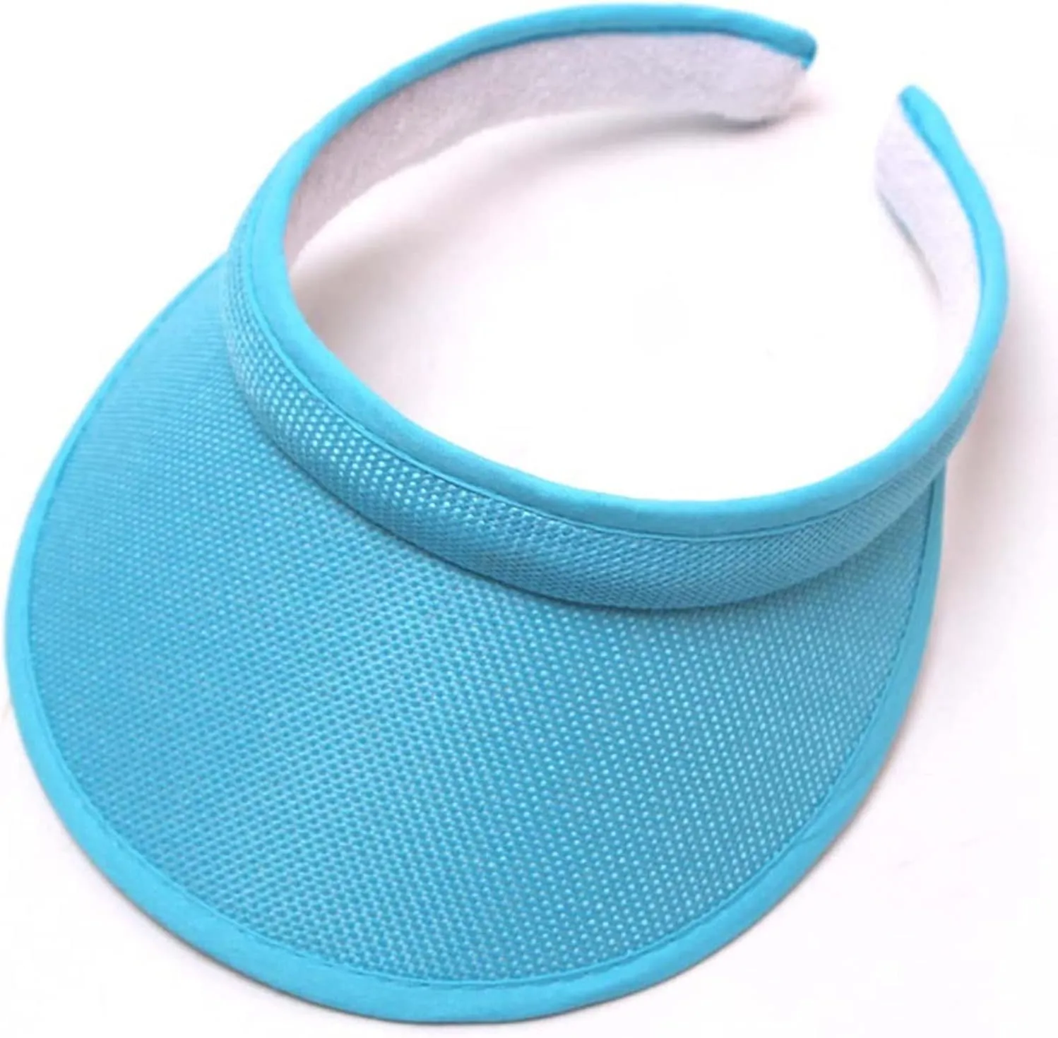 Child Wide Big Brim Visor Boys Girls Sun Hat Clip On Visors Adjustable UV Protection Cloth Covered Summer Beach Cap