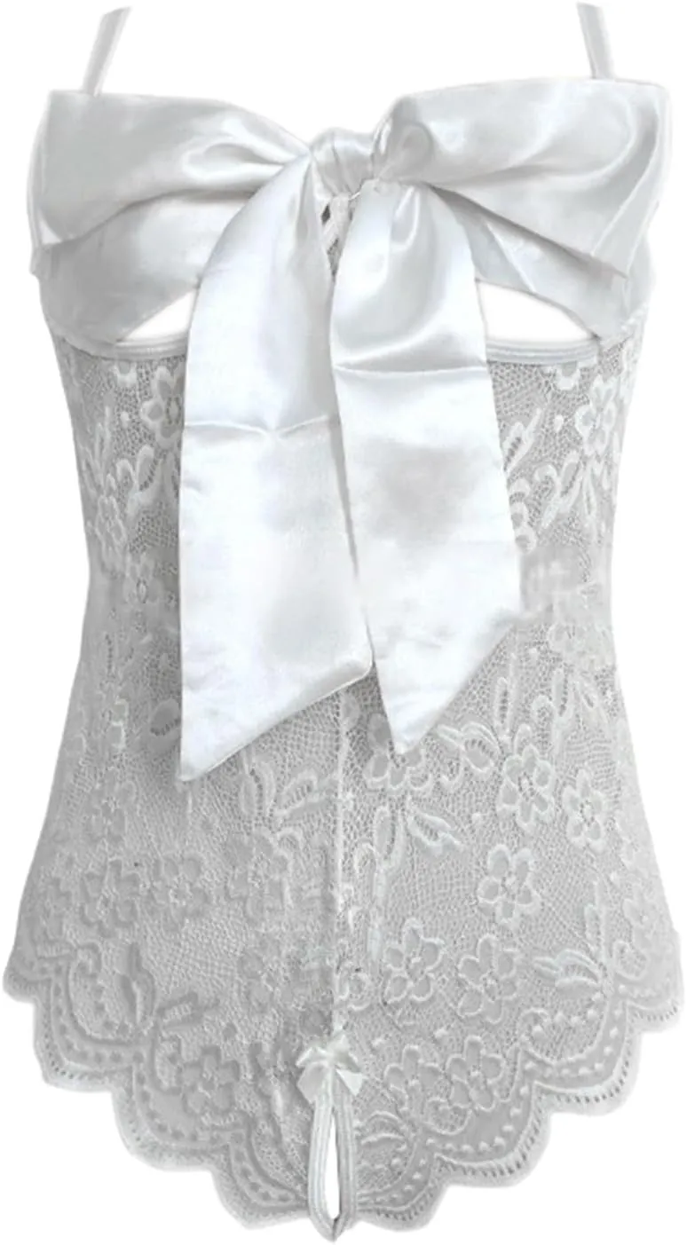 Christmas Lingerie For Women Underwear Set Wrap Chest Hollow Bras Set Hollow Out Floral Lace Bodysuit One Piece