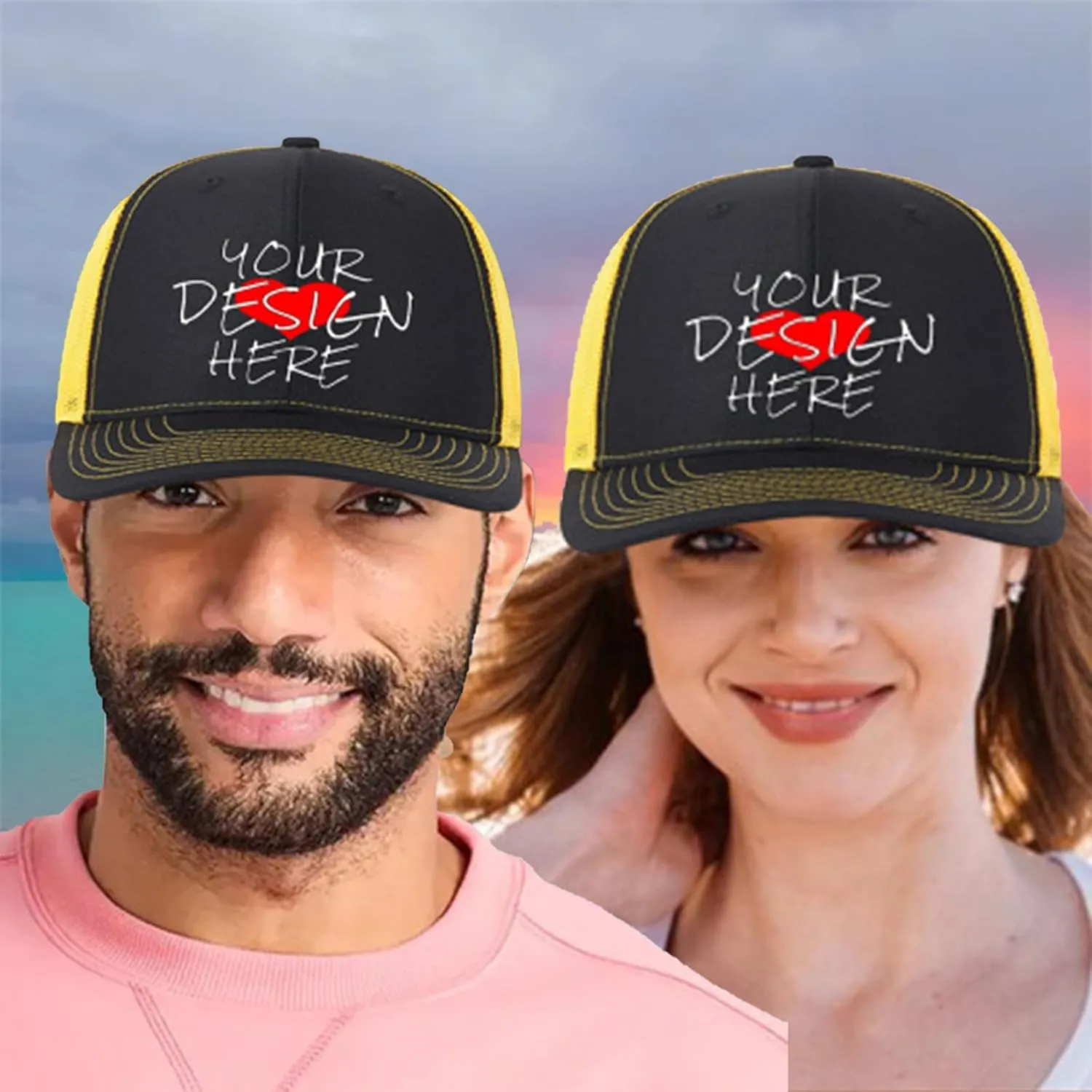 Custom Hats for Man Woman Personalized Custom Hats Bulk Hats Bulk Custom Trucker Hat Custom Hats with Text Photo Logo