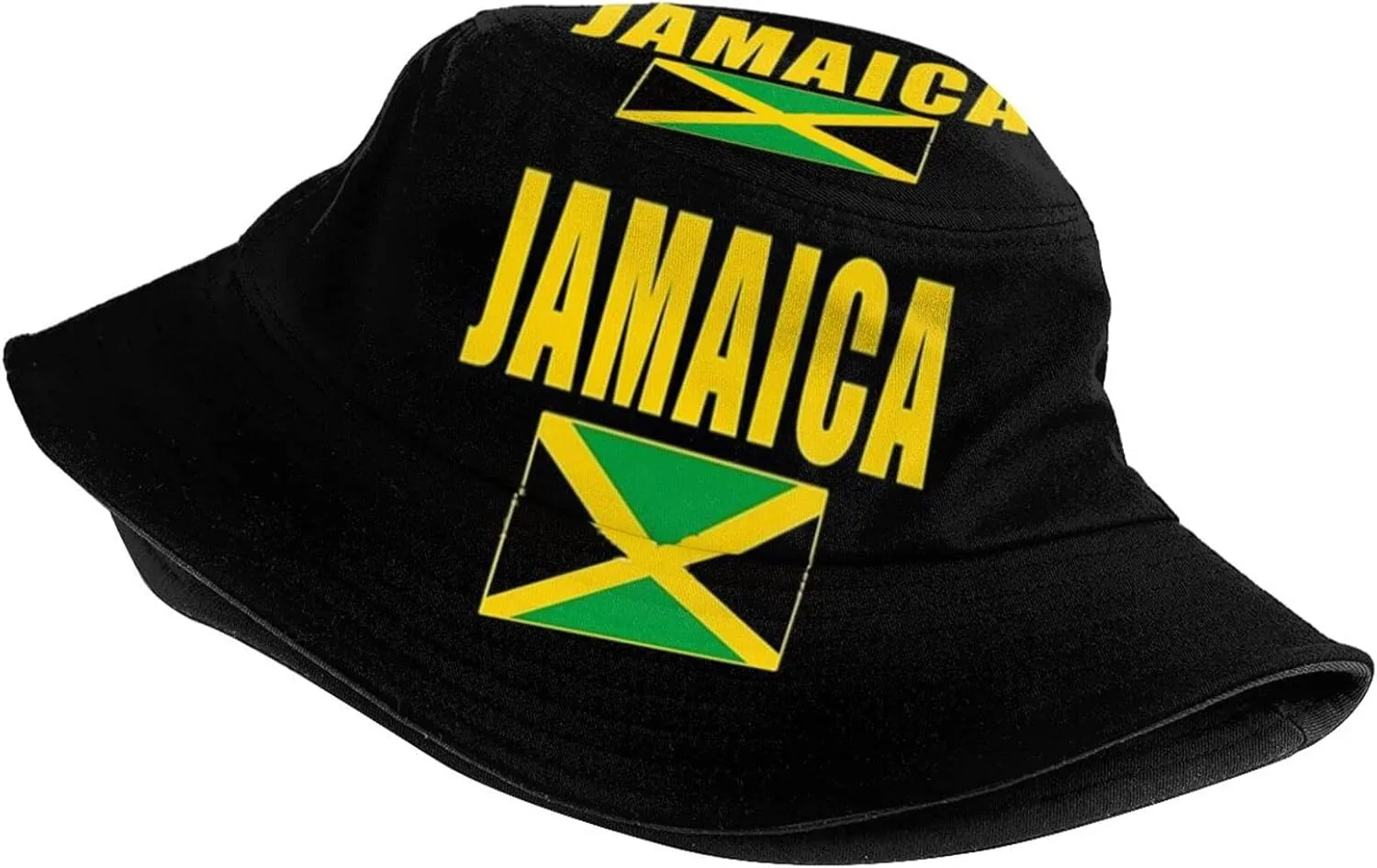 Cute Jamaica Flag Bucket Hat Packable Wide Brim Hats UV Protection Sun Hat Outdoor Jamaican Hats for Men Women