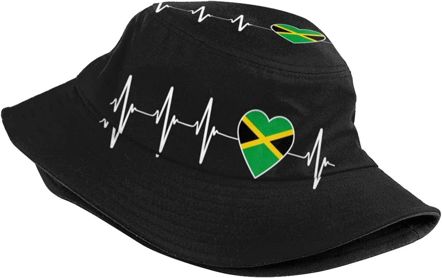 Cute Jamaica Flag Bucket Hat Packable Wide Brim Hats UV Protection Sun Hat Outdoor Jamaican Hats for Men Women