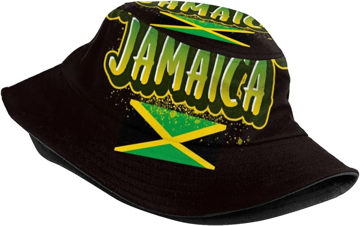 Cute Jamaica Flag Bucket Hat Packable Wide Brim Hats UV Protection Sun Hat Outdoor Jamaican Hats for Men Women