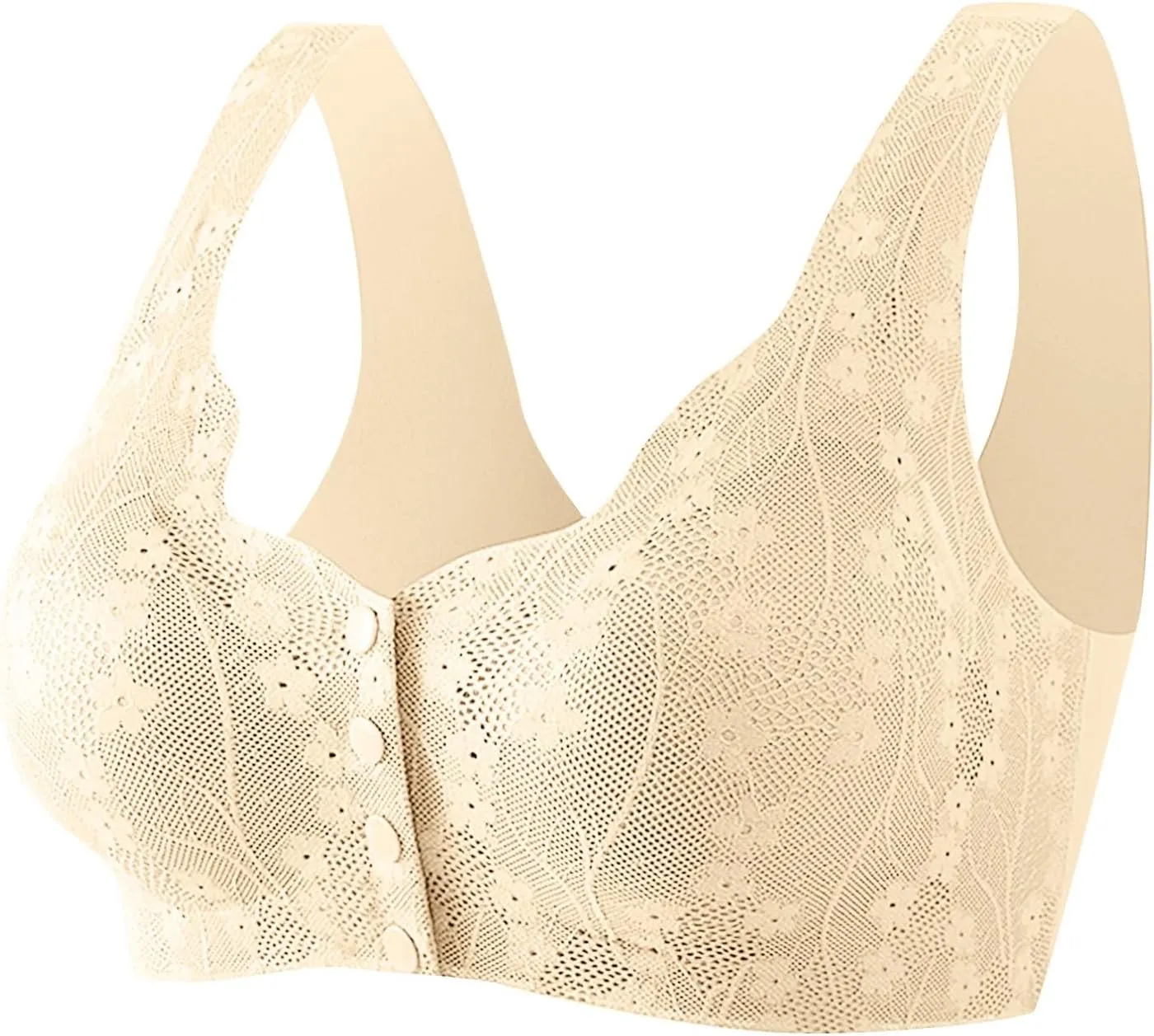 Daisy Bras for Older Women 2025 Comfy Convenient Front Closure Bras Full Support No Underwire Bras