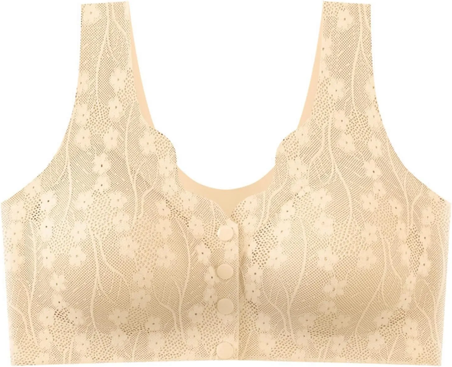 Daisy Bras for Older Women 2025 Comfy Convenient Front Closure Bras Full Support No Underwire Bras