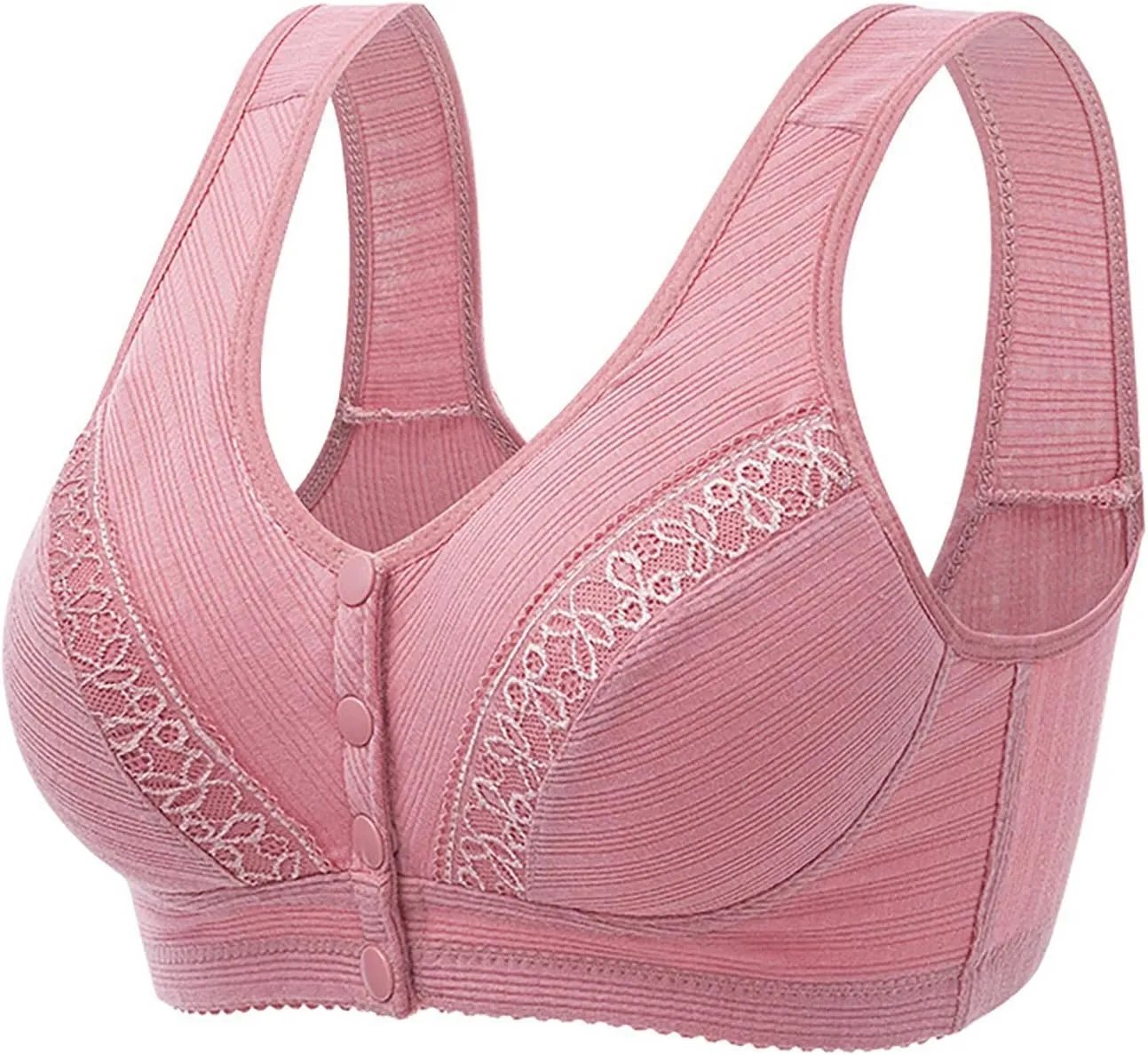 Daisy Bras for Older Women Front Closure No Underwire Supportive Bra - Seamless Sexy Push Up Wireless Bra