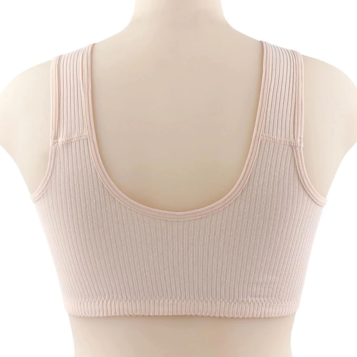 Daisy Bras for Older Women Front Closure No Underwire Supportive Bras Plus Size Push Up Bras Breathable Cotton Bras