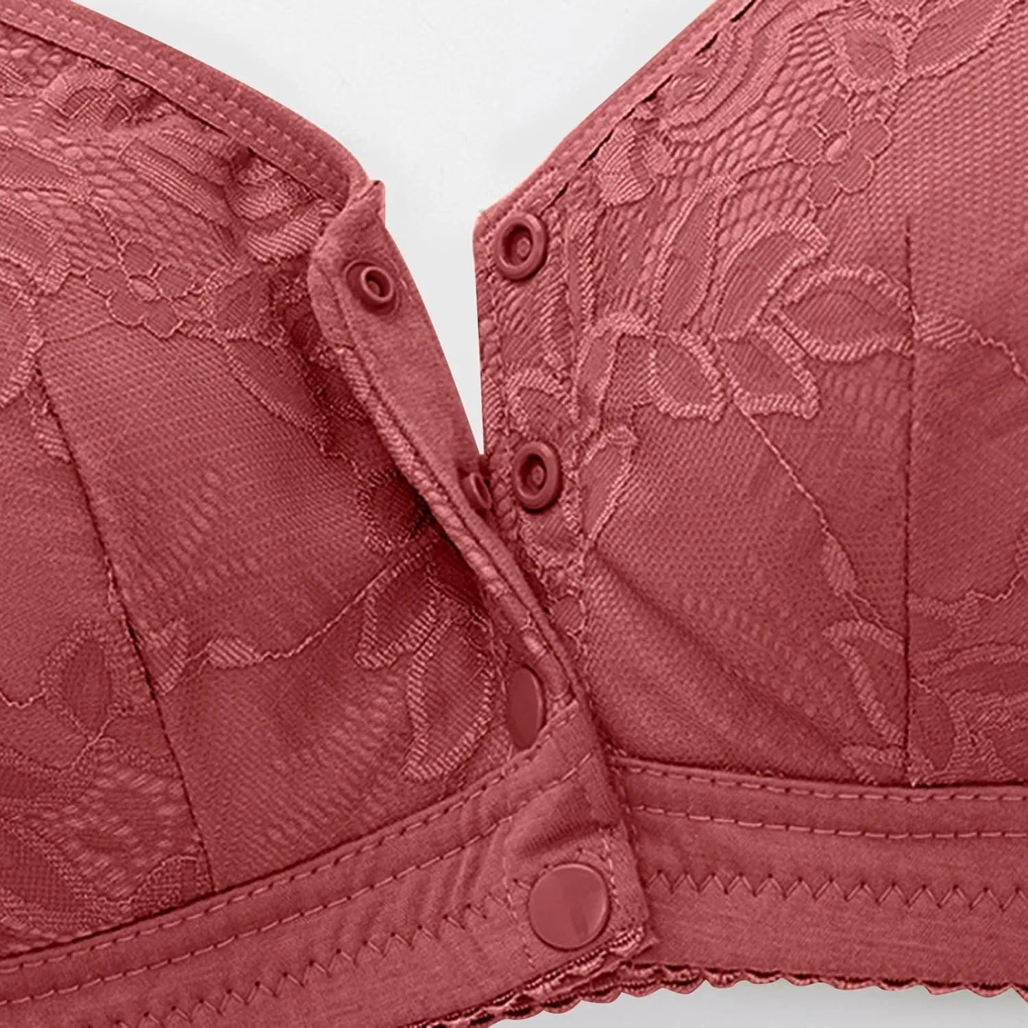 Daisy Bras for Older Women,Wireless Front Closure Push Up Bras Plus Size Full Coverage Comfortable Everyday Bra 2025