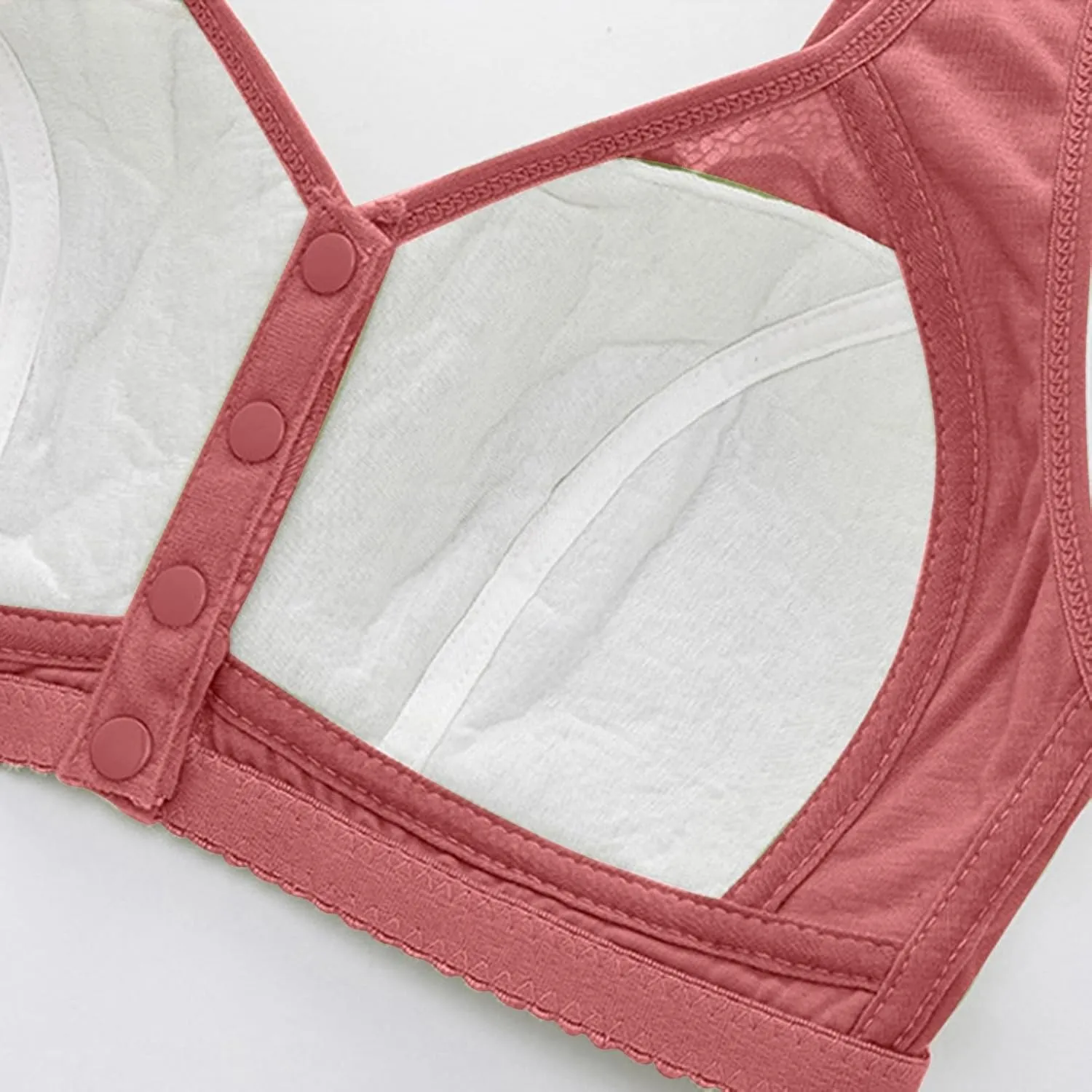 Daisy Bras for Older Women,Wireless Front Closure Push Up Bras Plus Size Full Coverage Comfortable Everyday Bra 2025