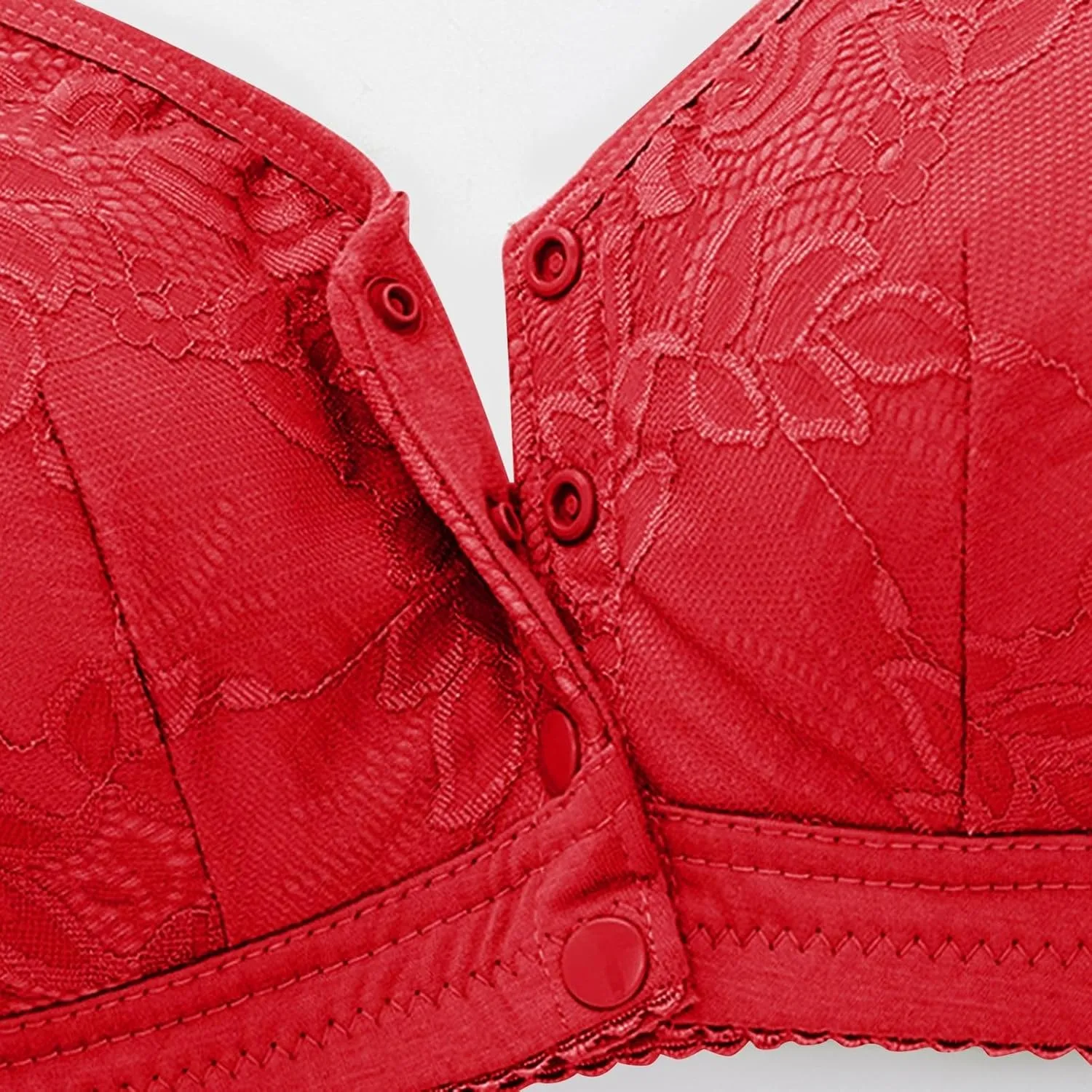 Daisy Bras for Older Women,Wireless Front Closure Push Up Bras Plus Size Full Coverage Comfortable Everyday Bra 2025