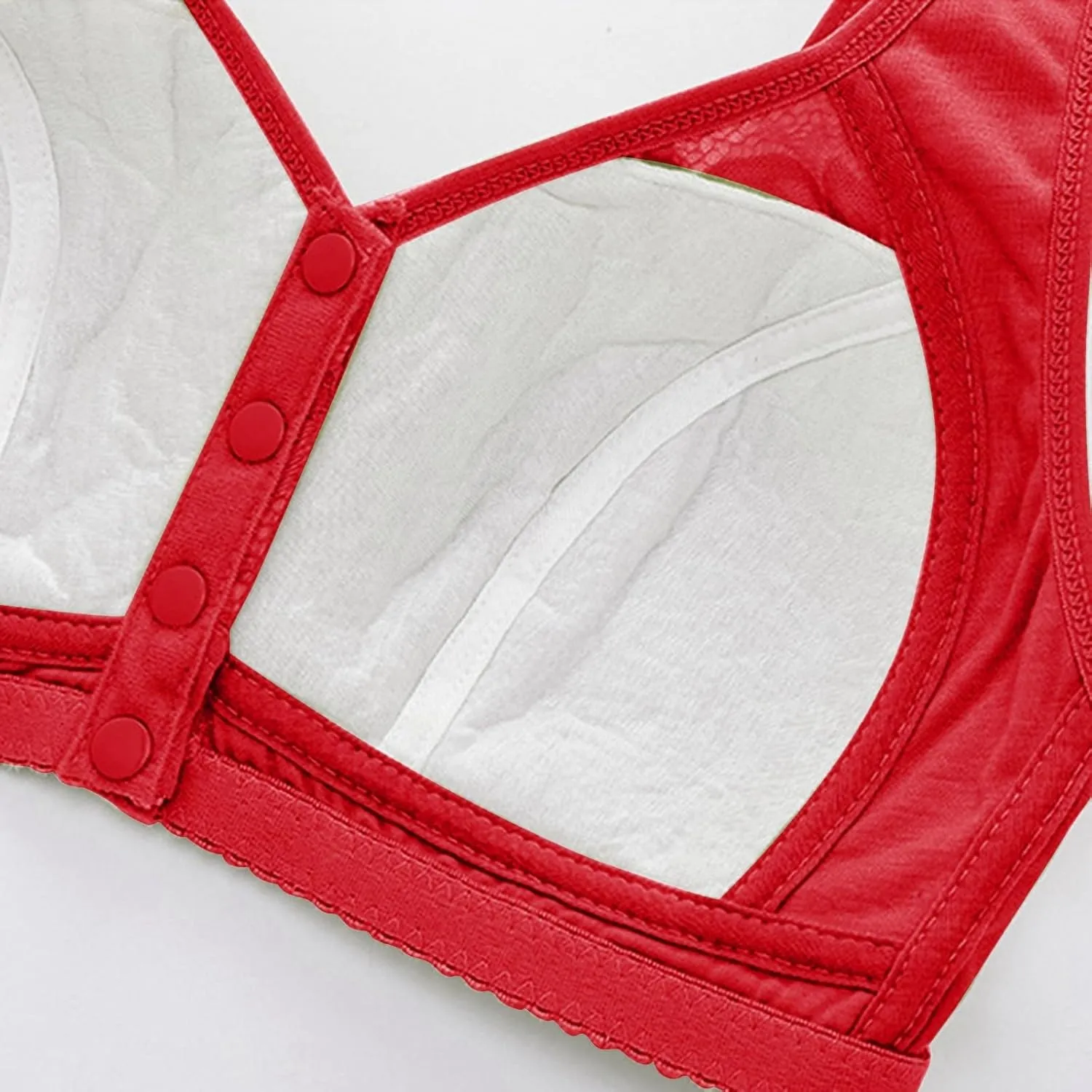Daisy Bras for Older Women,Wireless Front Closure Push Up Bras Plus Size Full Coverage Comfortable Everyday Bra 2025
