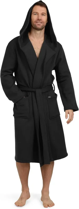 Eddie Bauer Mens Hooded Robe - Luxury Robe with Hood and Pockets | Fleece Bathrobe