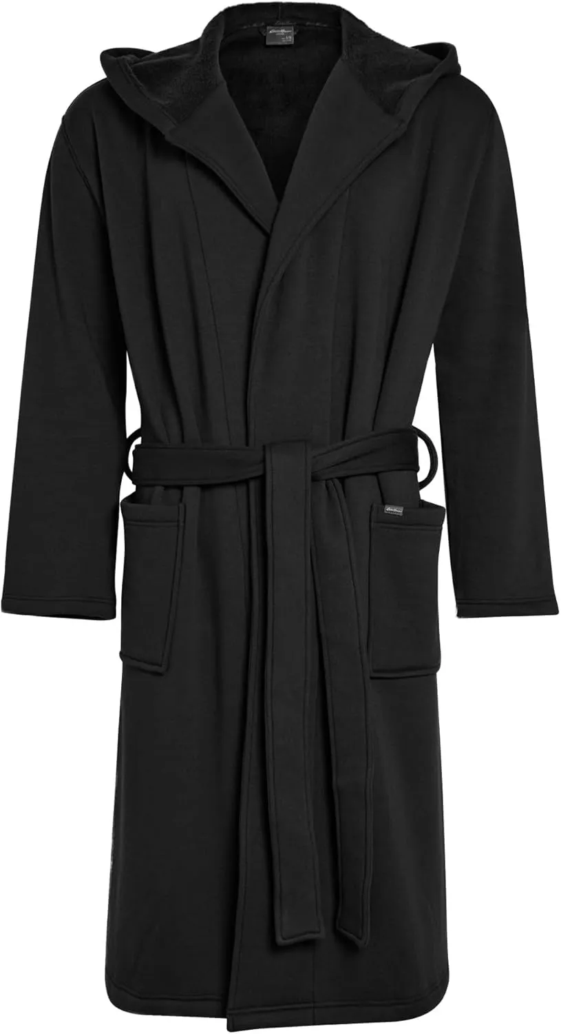 Eddie Bauer Mens Hooded Robe - Luxury Robe with Hood and Pockets | Fleece Bathrobe