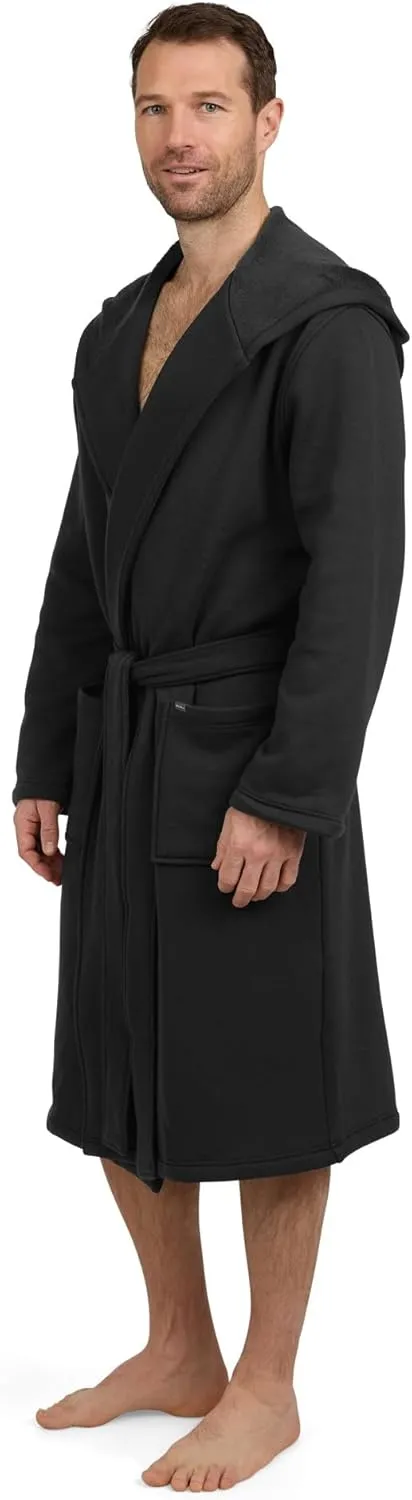 Eddie Bauer Mens Hooded Robe - Luxury Robe with Hood and Pockets | Fleece Bathrobe