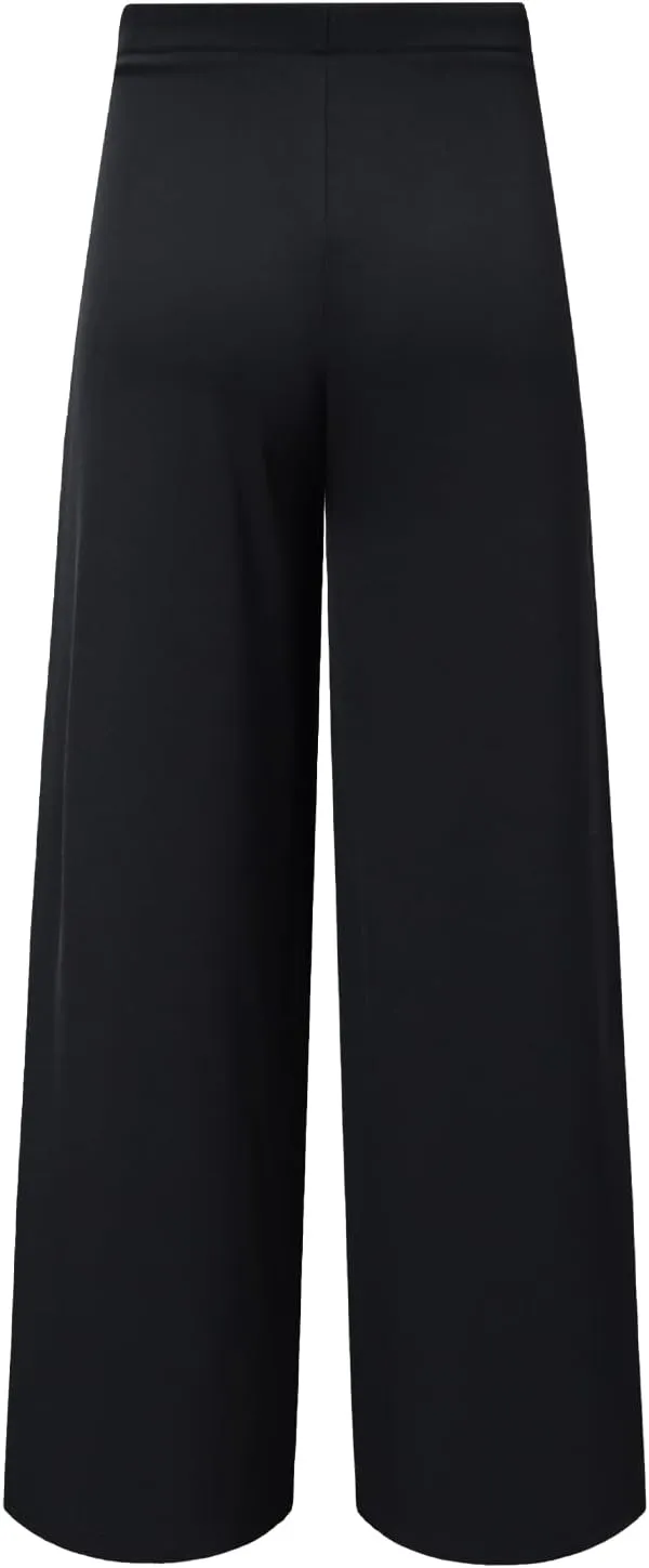 EVALESS Womens High Waisted Straight Leg Long Palazzo Pants Casual Business Office Work Trousers