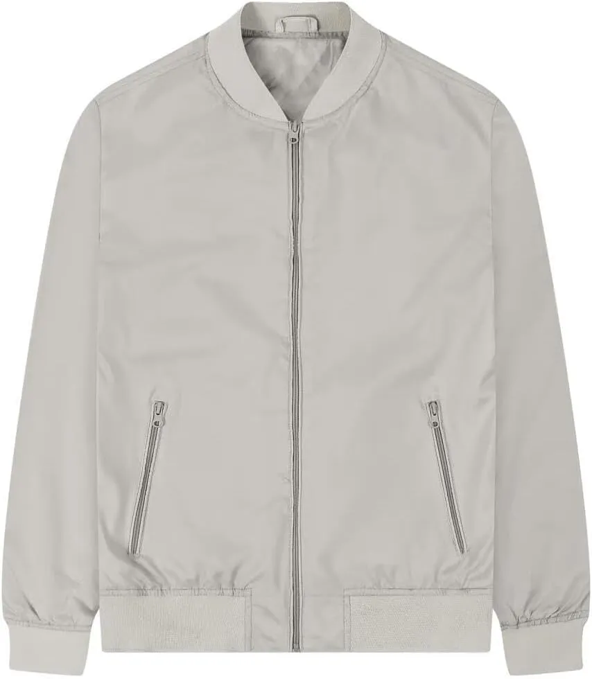 FMCHICO Men Bomber Jacket Lightweight Windbreaker Jackets Casual Fashion Winter Fall Coat with Pocket