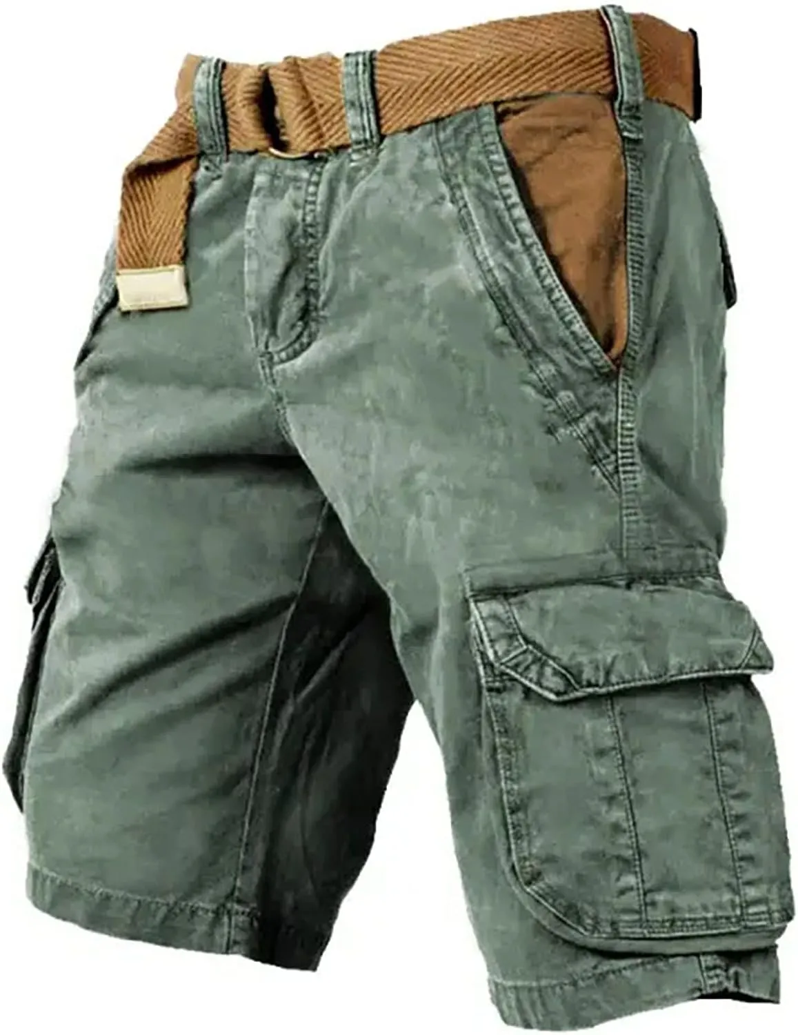 FONMA Cargo Shorts for Men 2025 Casual Outdoor Tactical Shorts SolidPatriotic Printed Distressed Washed Military Pants