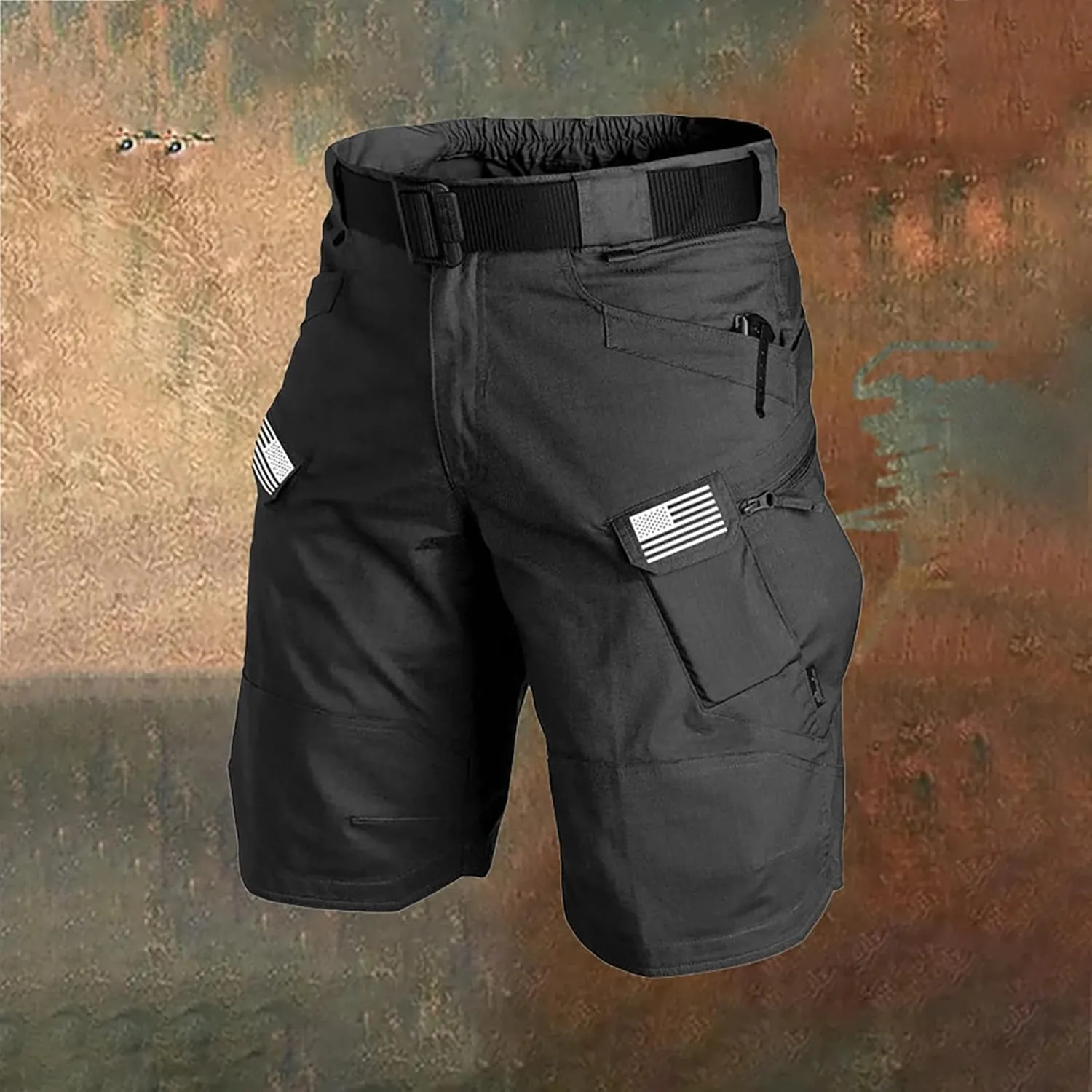 FONMA Mens Cargo Shorts 2025 Summer Outdoor Tactical Shorts Solid/Patriotic Printed Military Pants with Multi Pockets