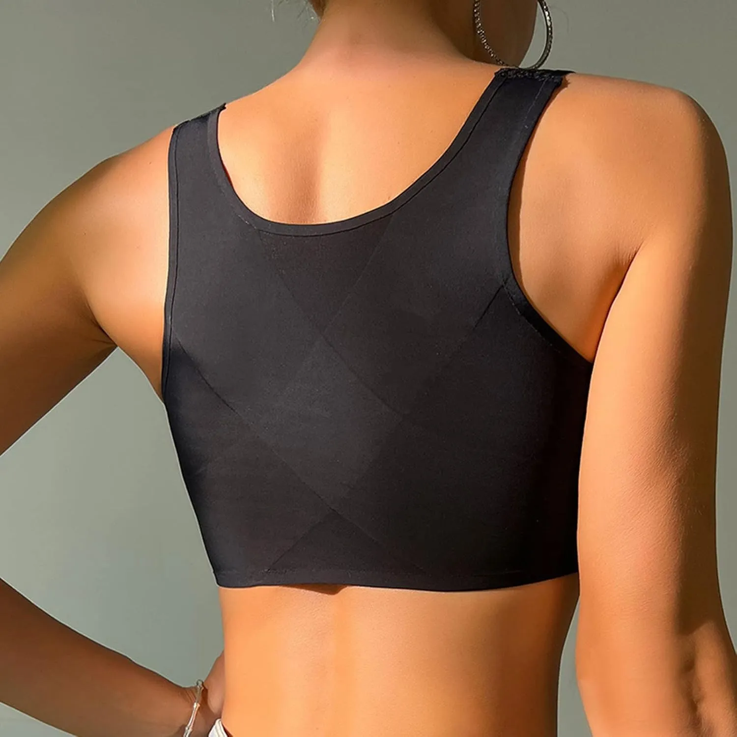 Front Closure Lace Bras for Women Mesh Posture Smooth Back Wirefree Bra Seamless Brassiere Plus Size Brelette