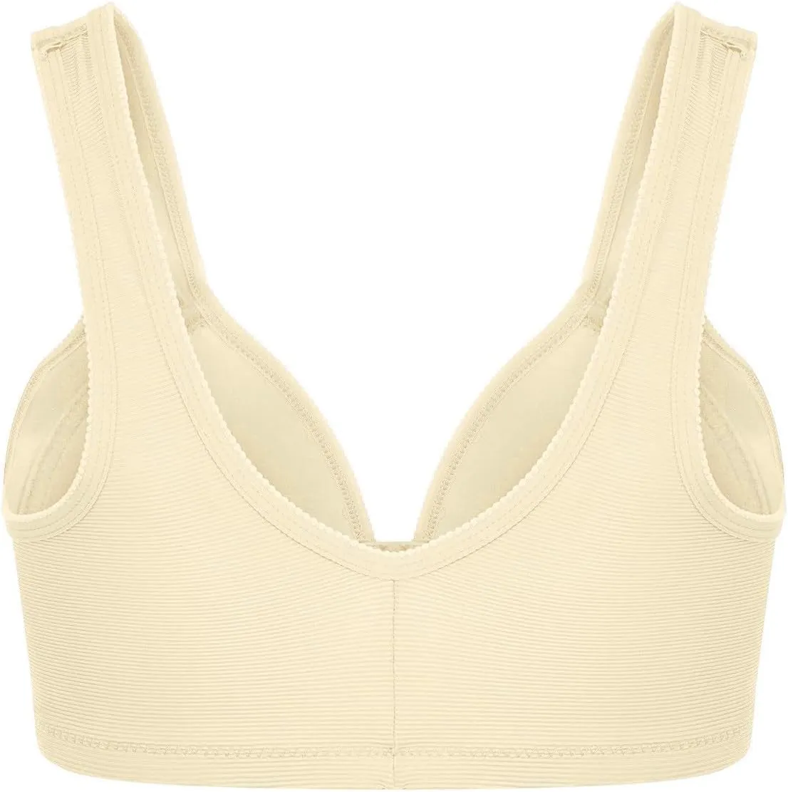 Front Closure Wireless Bras for Women Full Coverage Post Surgery Compression Back Smoothing Comfort Adjustable