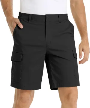 GOKKILRW Cargo Shorts for Men Outdoor Hiking Shorts Waterproof Quick Dry Lightweight Utility Ripstop Work Shorts with Pockets