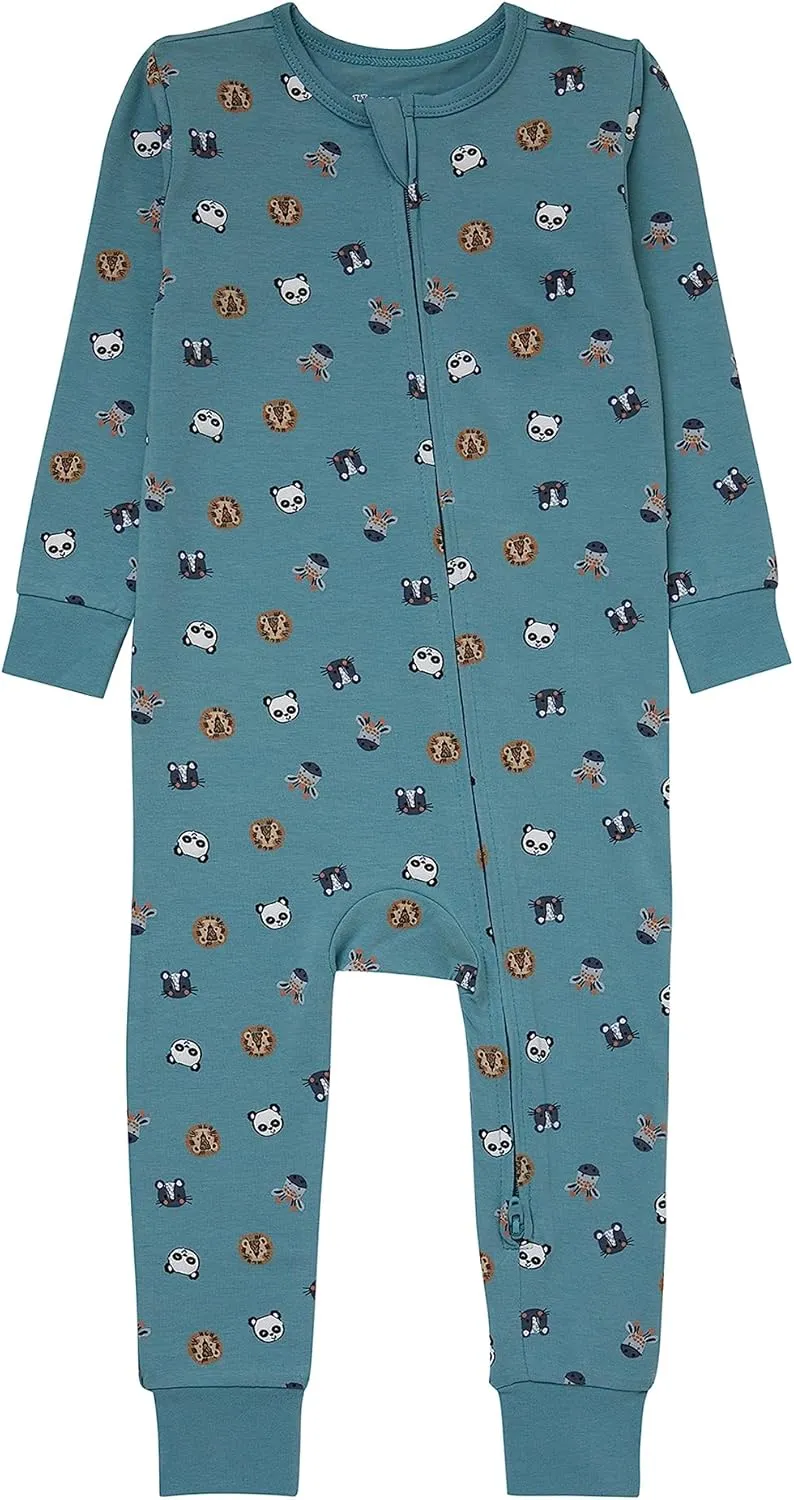 Hanes Baby Pure Comfort Organic Playsuit, Sleep & Play Infant Long Sleeve Footless Cotton Pajamas, Boy & Girl