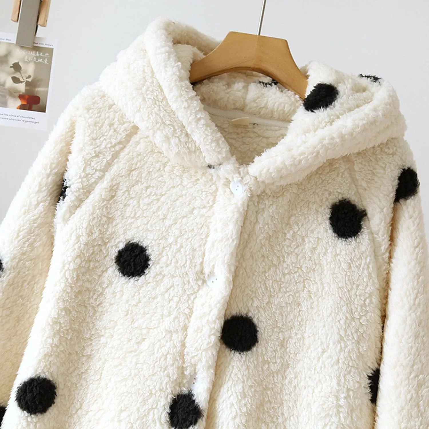HGps8w Fuzzy Fleece Pajama Sets for Women Winter Warm Long Sleeve Hoodies and Comfy Plush Pants Lounge Pjs Sleepwear