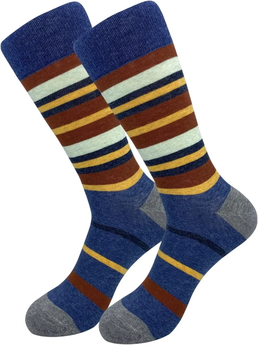 HHX YONLEE Dress Socks 5/6/10 Pairs Crew Argyle Colorful Cotton Novelty Casual Happy Fun